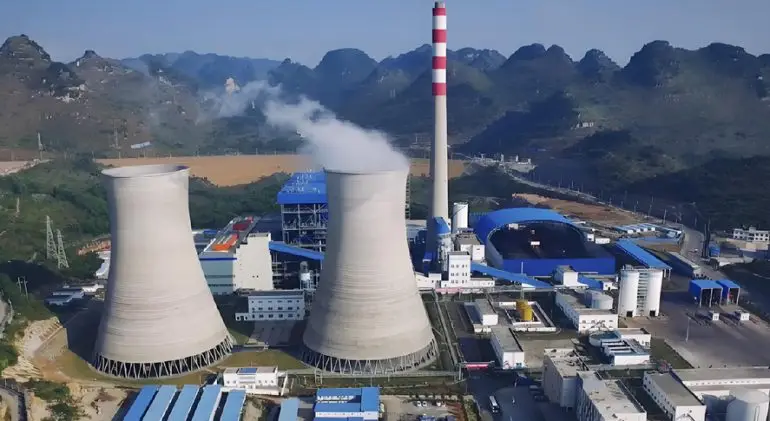 Aerial view of the Xingyi Power Plant in Guizhou