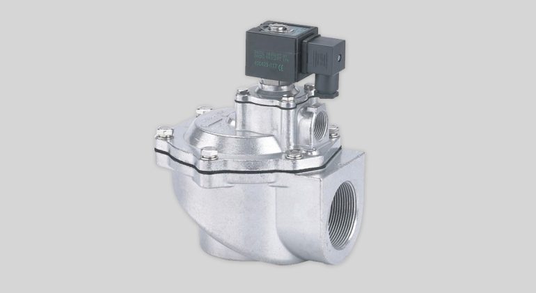 Right Angle Pulse Solenoid Valve - Compact and efficient valve designed for precise control in pulse jet systems, featuring a space-saving right-angle design for easy installation.