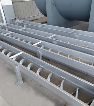 Trough Screw Conveyor - Durable and efficient material handling system designed for transporting bulk materials in various industrial applications.