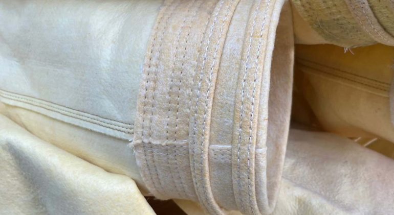 FMS filter bag for industrial dust collection.