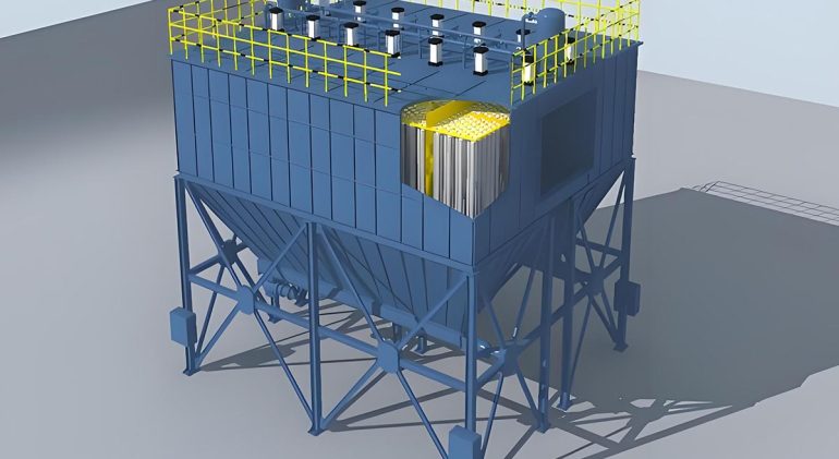 Plenum Pulse Jet Baghouse - Advanced dust collection system featuring efficient bag filtration and pulse jet cleaning for optimal performance in industrial settings